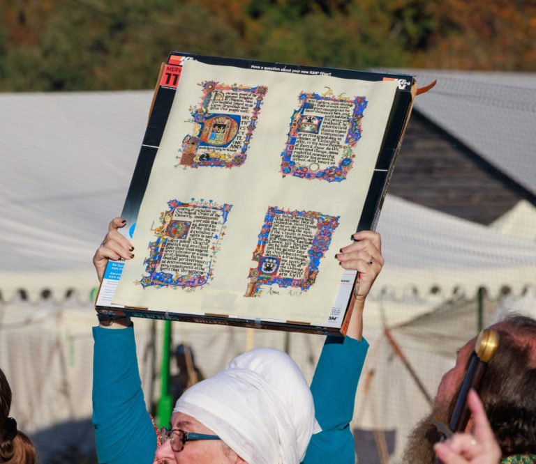 A scroll presented in court